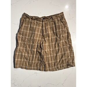 Reunion Brown and tan Plaid Shorts